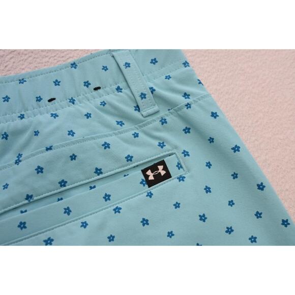 Under Armour Golf Shorts HeatGear Loose Floral Flat Athletic 9" INS Mens Sz 36 - Picture 1 of 7